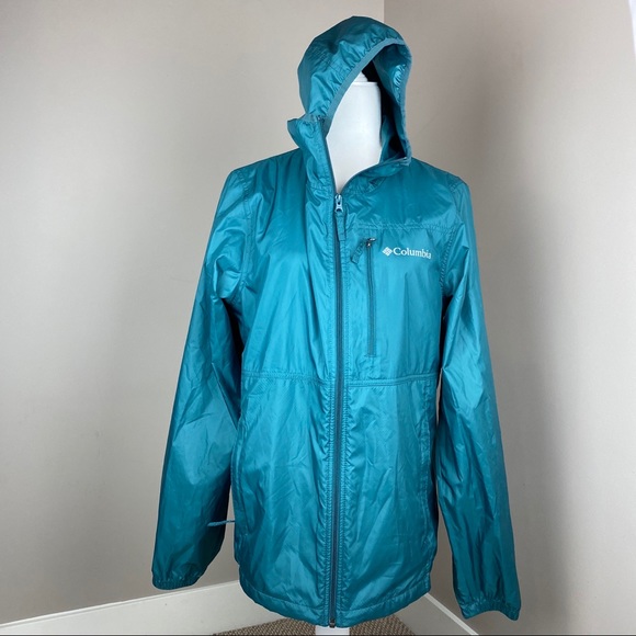 Columbia Other - COLUMBIA GREEN LIGHTWEIGHT HOODED WINDBREAKER